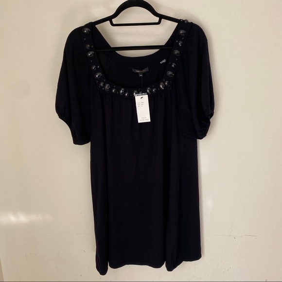NWT BCBG Black Jewel Embellished Neckline XL - Picture 4 of 10